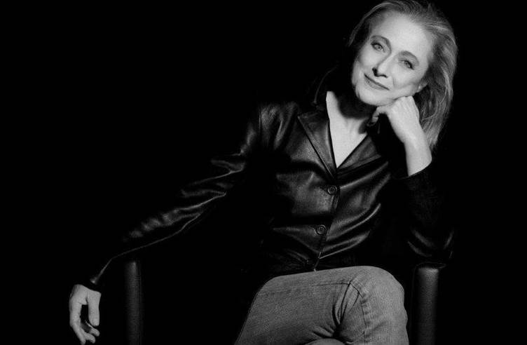 Caroline Goodall black and white portrait